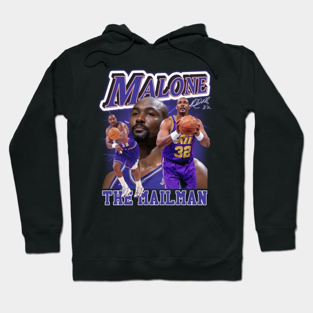 Karl Malone The Mail Man Basketball Legend Signature Vintage Retro 80s 90s Bootleg Rap Style